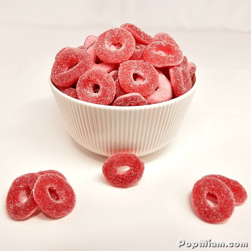 Illustration Anneaux Fraise Sucrés