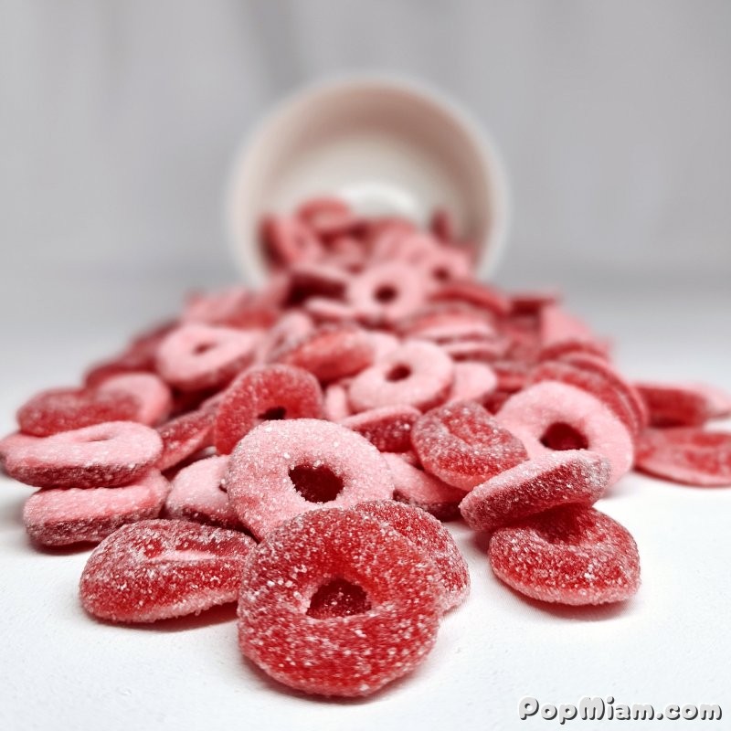 Illustration Anneaux Fraise Sucrés