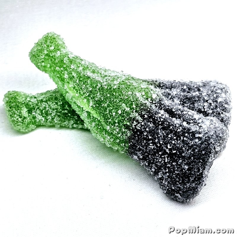 Illustration Bouteilles de Cola Sucrées Vert & Noir