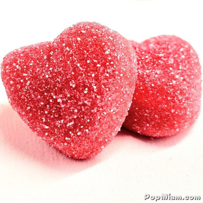 Illustration Cœur Fourré Acidulés Fraise