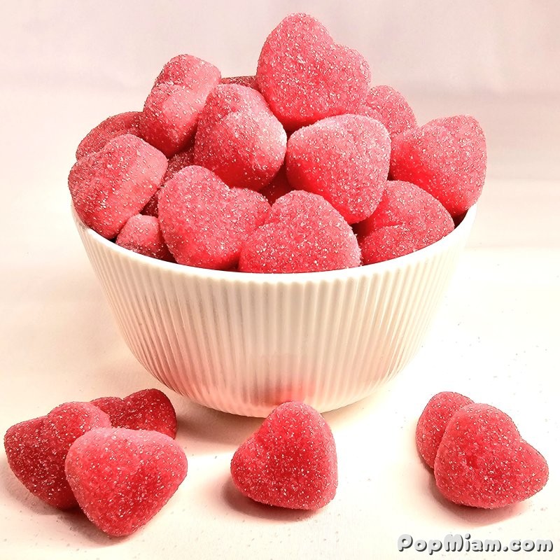 Illustration Cœur Fourré Acidulés Fraise