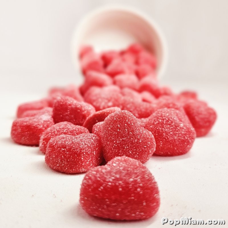Illustration Cœur Fourré Acidulés Fraise