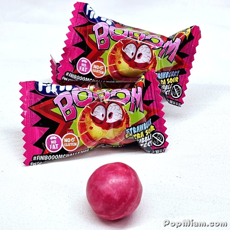 Illustration Fini Boom Liquide goût fraise acidulé 