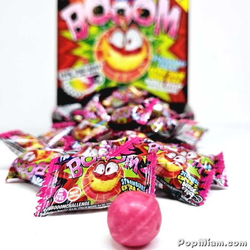 Illustration Fini Boom Liquide goût fraise acidulé 