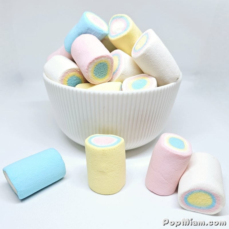 Illustration Finitronc – Guimauves Roulées Multicolores