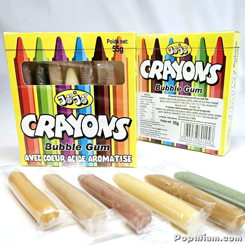 Illustration Crayons Bubble Gum